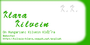 klara kilvein business card